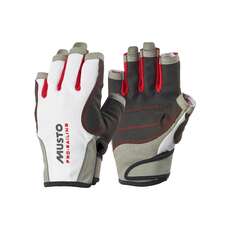 Musto Essential Sailing Short Finger Gloves - White