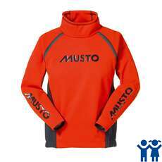 Musto Junior Aqua Top - Black/Fire Orange