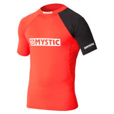 Mystic Chest Logo Short-Sleeve Rash Vest - Red Mystic Chest Logo Short-Sleeve Rash Vest - Red