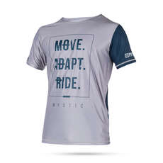 Mystic Kitesurf Block Short Sleeve Quickdry Top - Steel/Grey