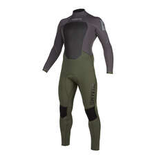 Mystic Star 4/3mm Back-Zip Fullsuit Wetsuit - Grey Green