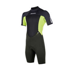 Mystic Star 3/2 Back-Zip Flatlock Shorty Wetsuit - Army