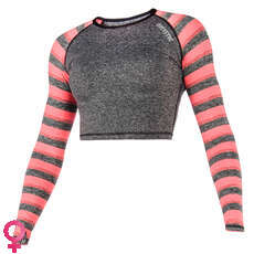 Mystic Women Dazzled Longsleeve Crop Top Rash Vest - Coral Mystic Women Dazzled Longsleeve Crop Top Rash Vest - Coral