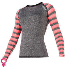 Mystic Women Dazzled Longsleeve Rash Vest - Coral