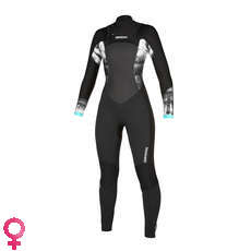 Mystic Womens Diva 4/3mm Double FZip Fullsuit Wetsuit - Black