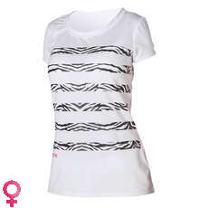 Mystic Zebra Womens Short Sleeve Quickdry - White