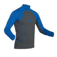 Palm Longsleeve Rash Guard - Jet Grey/Blue