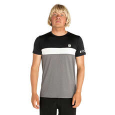 Rip Curl Short Sleeve Underline Panel UV Tee - Black/Grey