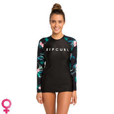 Rip Curl Womens Long Sleeve Cloud Break Relaxed UV Tee - Black