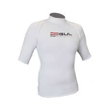 Gul Riva Short Sleeve Mens Rash Vest / Guard - White
