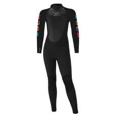 Sola Kids Pheonix 4/3mm Back Zip Wetsuit  - Black A1509