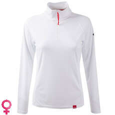 Gill Womens UV Tec Zip Neck Long Sleeve T-Shirt - Arctic White