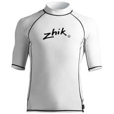 Zhik Mens Short Sleeve Spandex Rash Vest / Guard - Crisp White