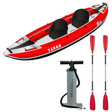 Z-Pro Tango 2 Inflatable Kayak Red - 1 or 2 Person Kayak Package