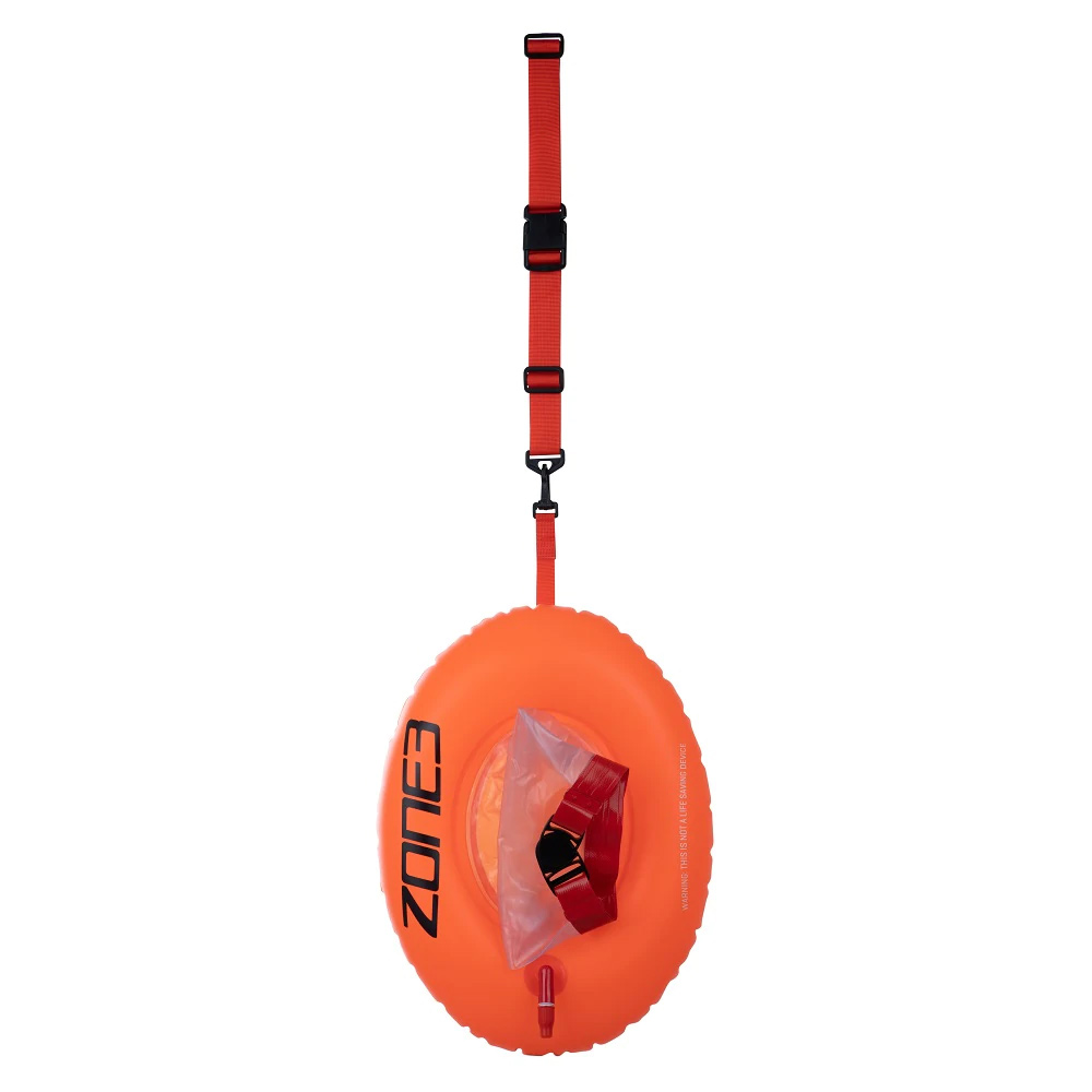 Zone3 Swim Buoy Donut Open Water Swimming Tow Float - Hi-Viz Orange -28L