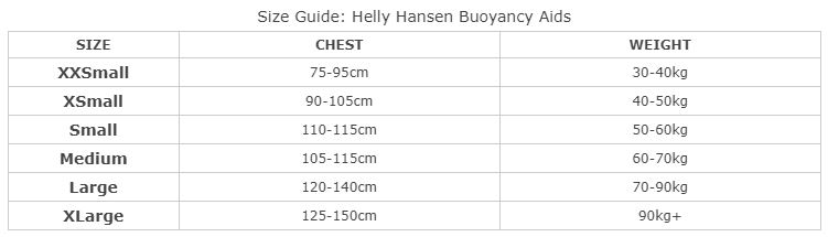 Helly Hansen Uk Size Chart